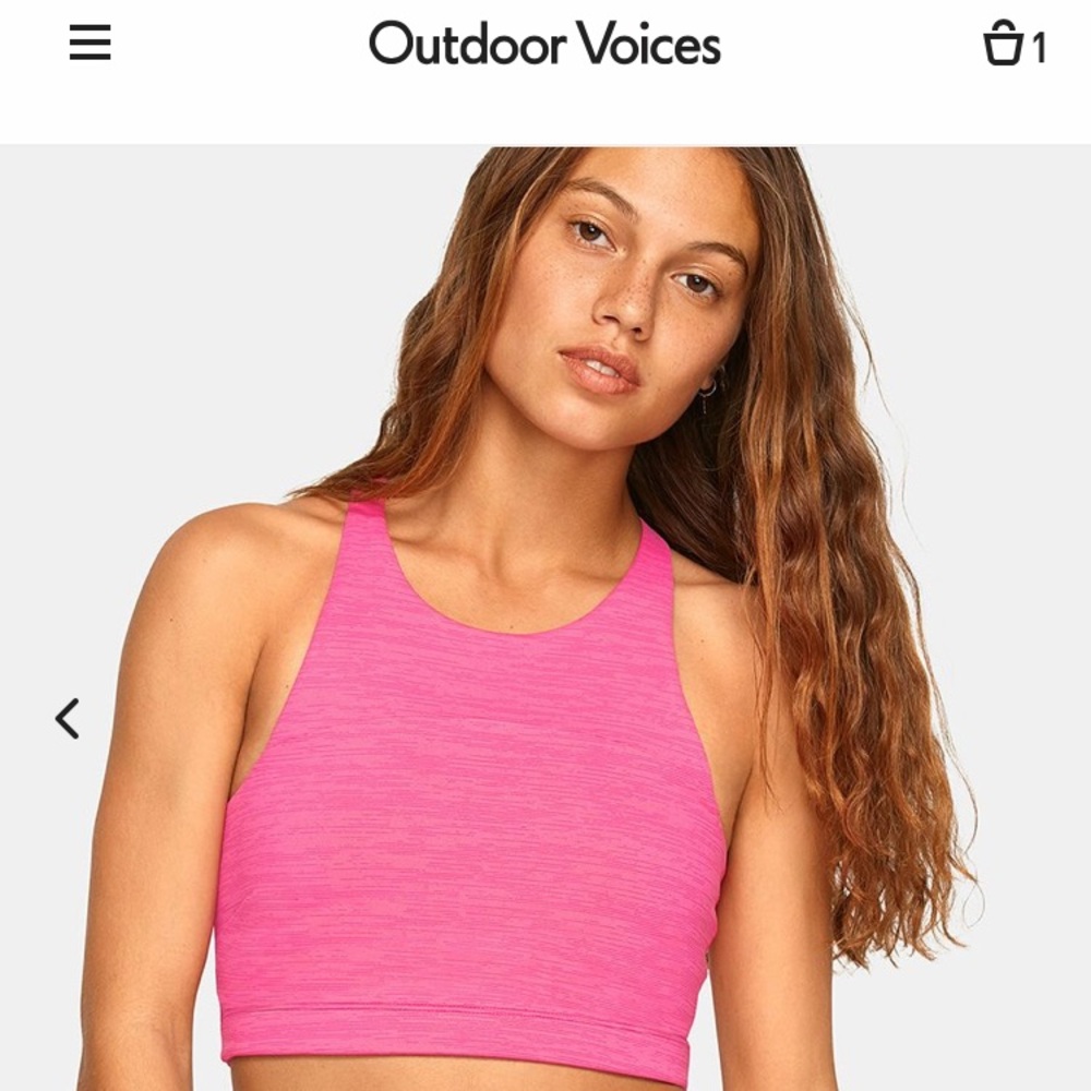 Outdoor voices tech sweat crop / sports bra size M